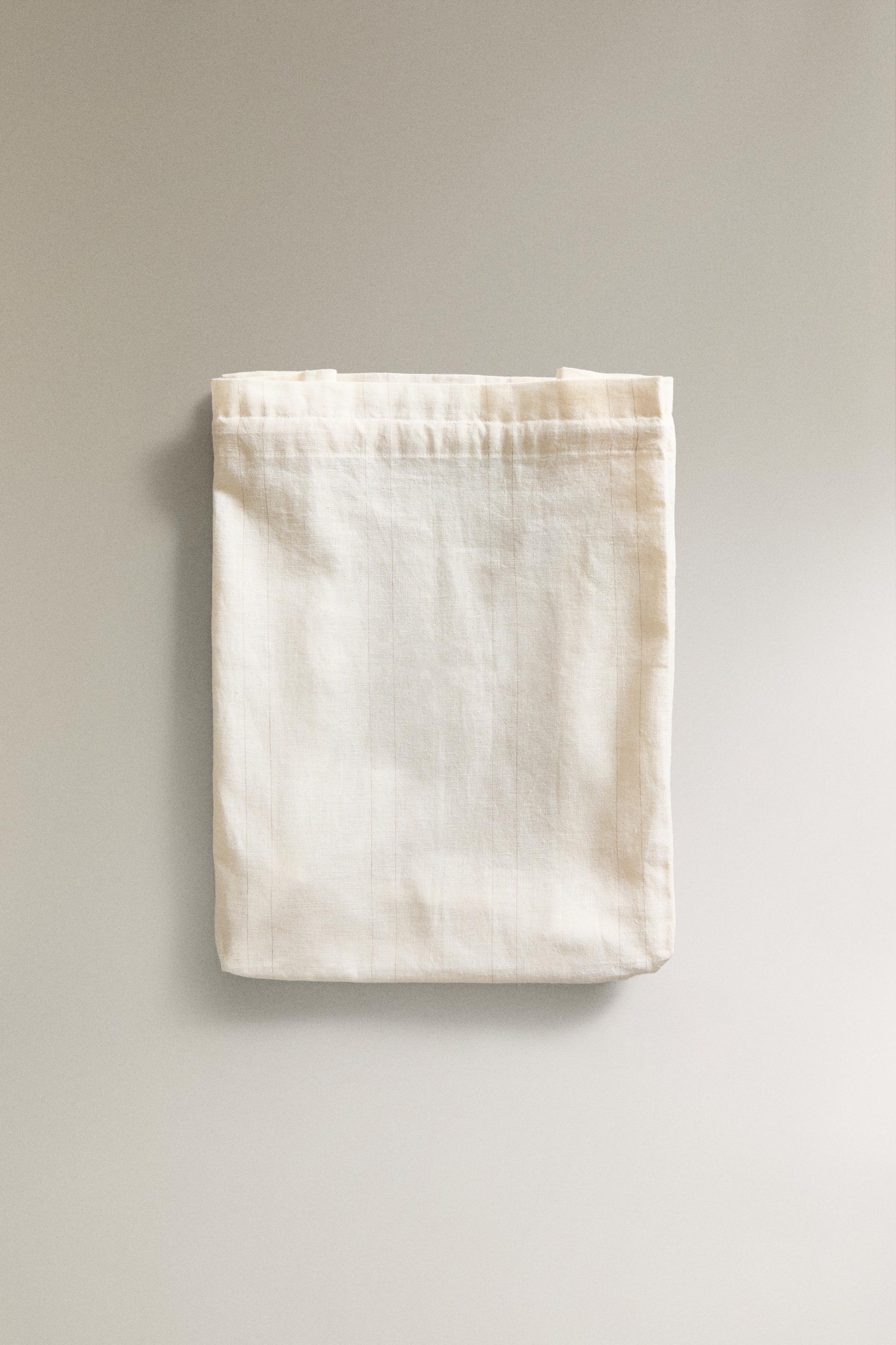 LINEN AND COTTON LAUNDRY BAG